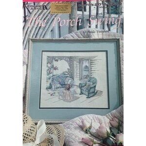 Leisure Arts The Porch Swing Cross Stitch Pattern Paula Vaughan Leaflet 2016 Cra
